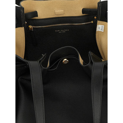 Tory Burch Black Cowhide Tote Bag