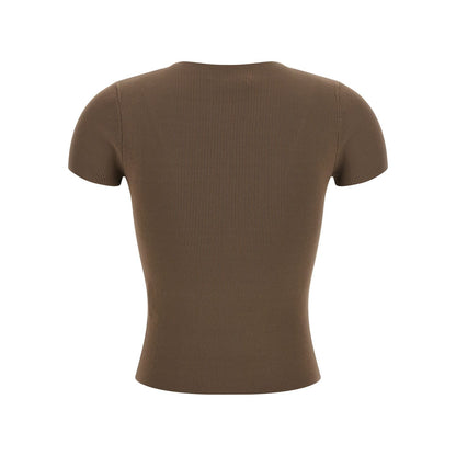 Alexander Wang Brown Polyamide T-Shirt