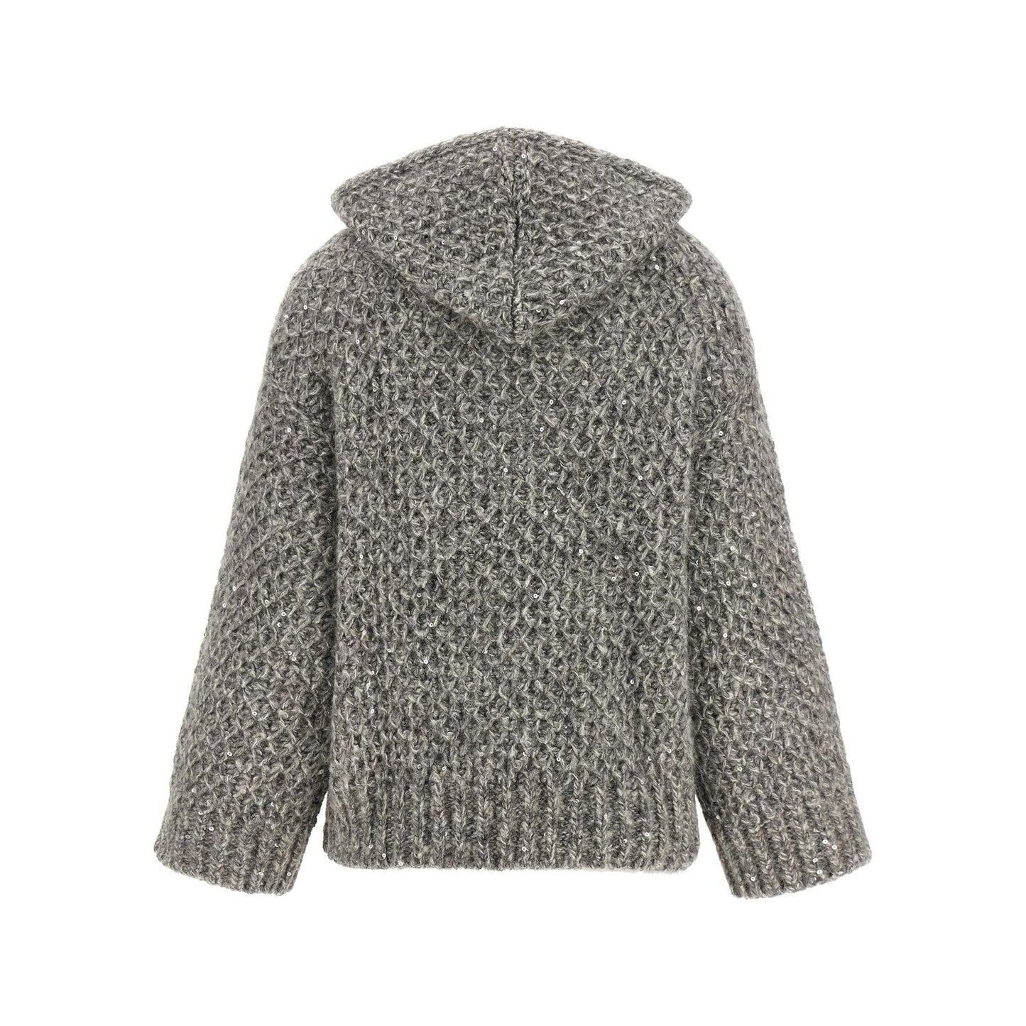 Peserico Gray Wool Cardigan