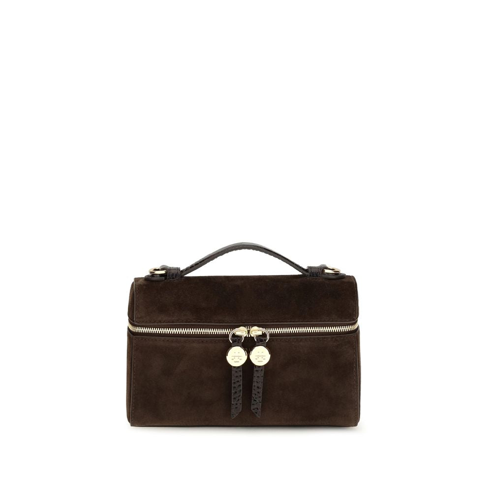 Tory Burch Brown Suede Leather Handbag