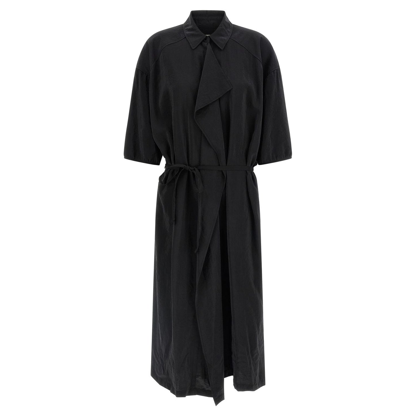Lemaire Black Silk Midi Dress