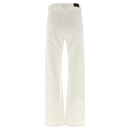 Lemaire White Cotton High-Waisted Jean