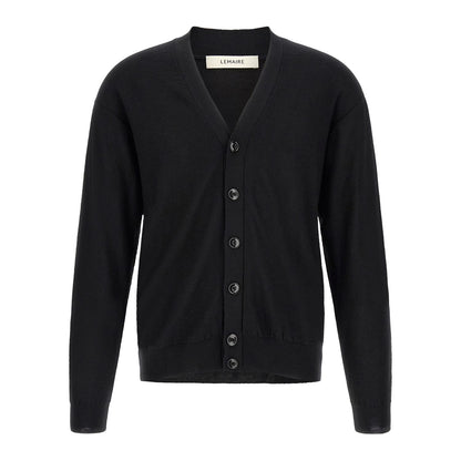 Lemaire Black Wool Cardigan