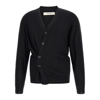Lemaire Black Wool Cardigan