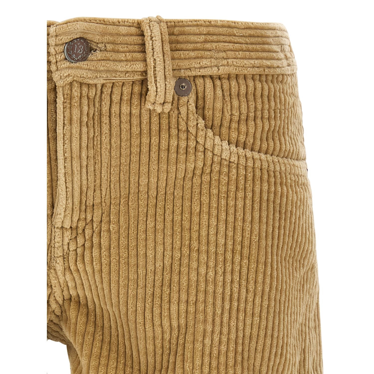 R13 Beige Cotton Bermuda Shorts