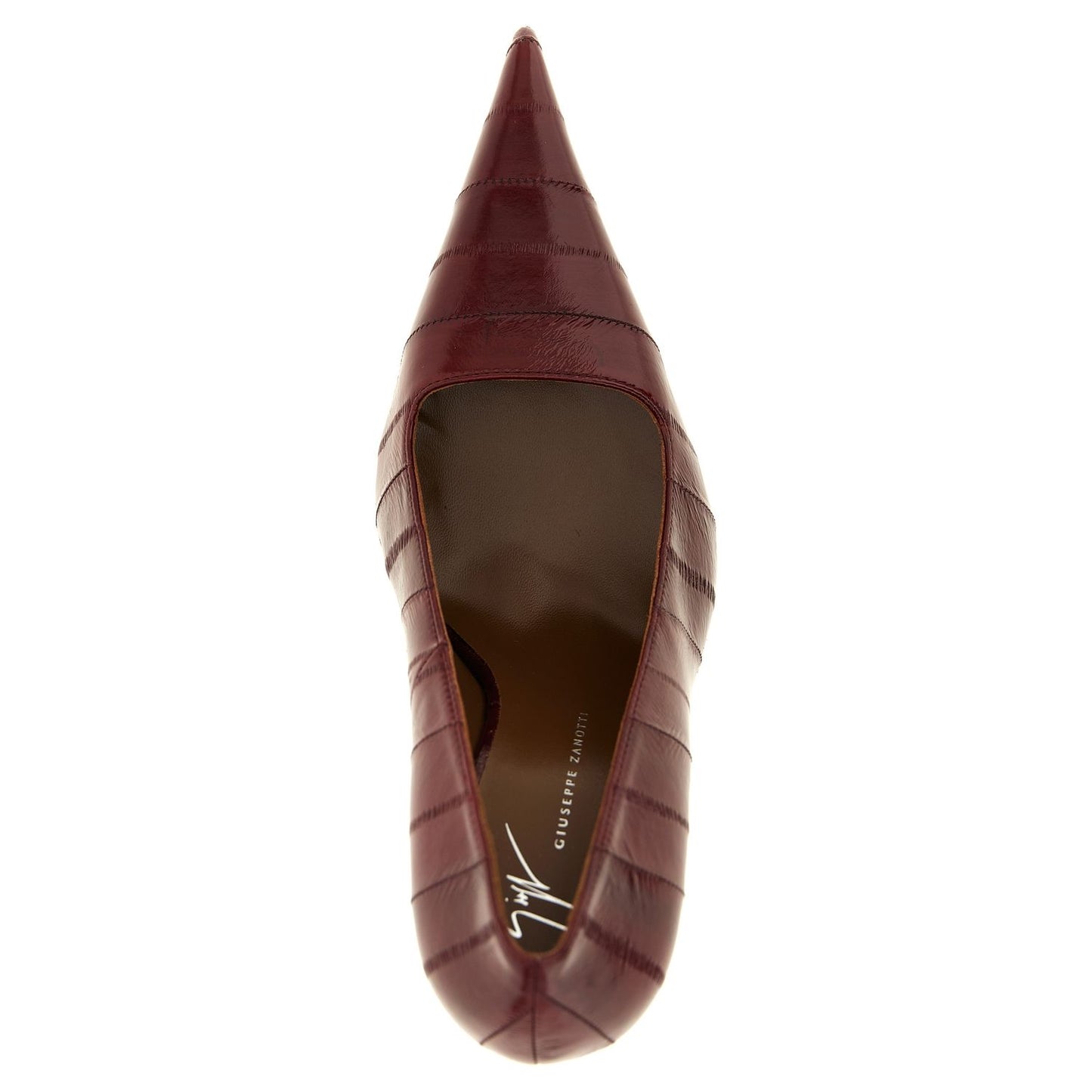 Giuseppe Zanotti Bordeaux Leather High Heel Pumps
