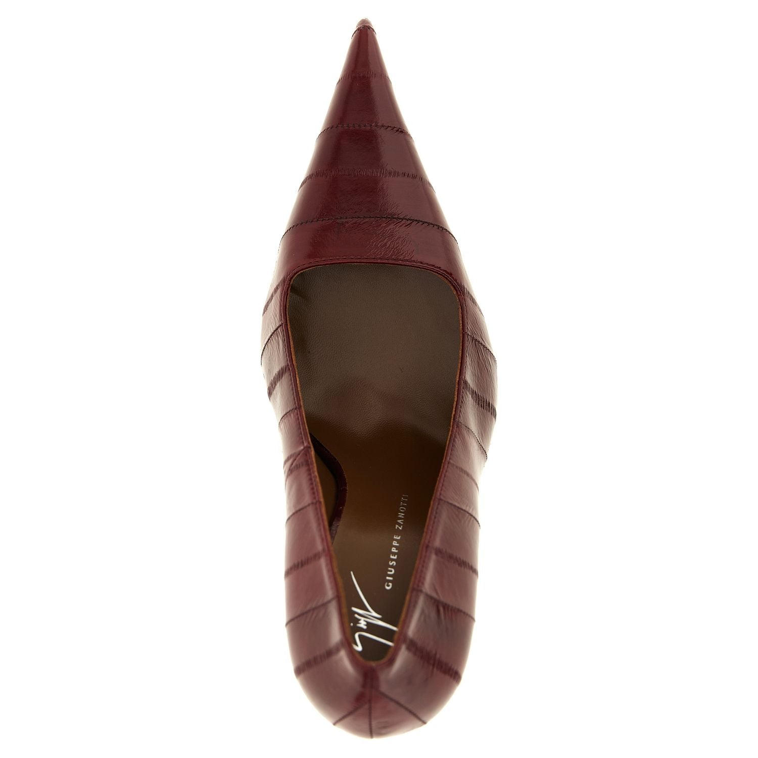 Giuseppe Zanotti Bordeaux Leather High Heel Pumps