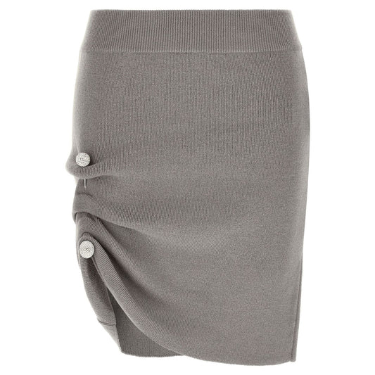 Giuseppe Di Morabito Gray Virgin Wool Long Skirt