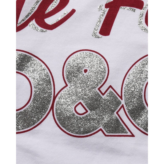 Dolce & Gabbana White Graphic Print Cotton Crew Neck T-shirt