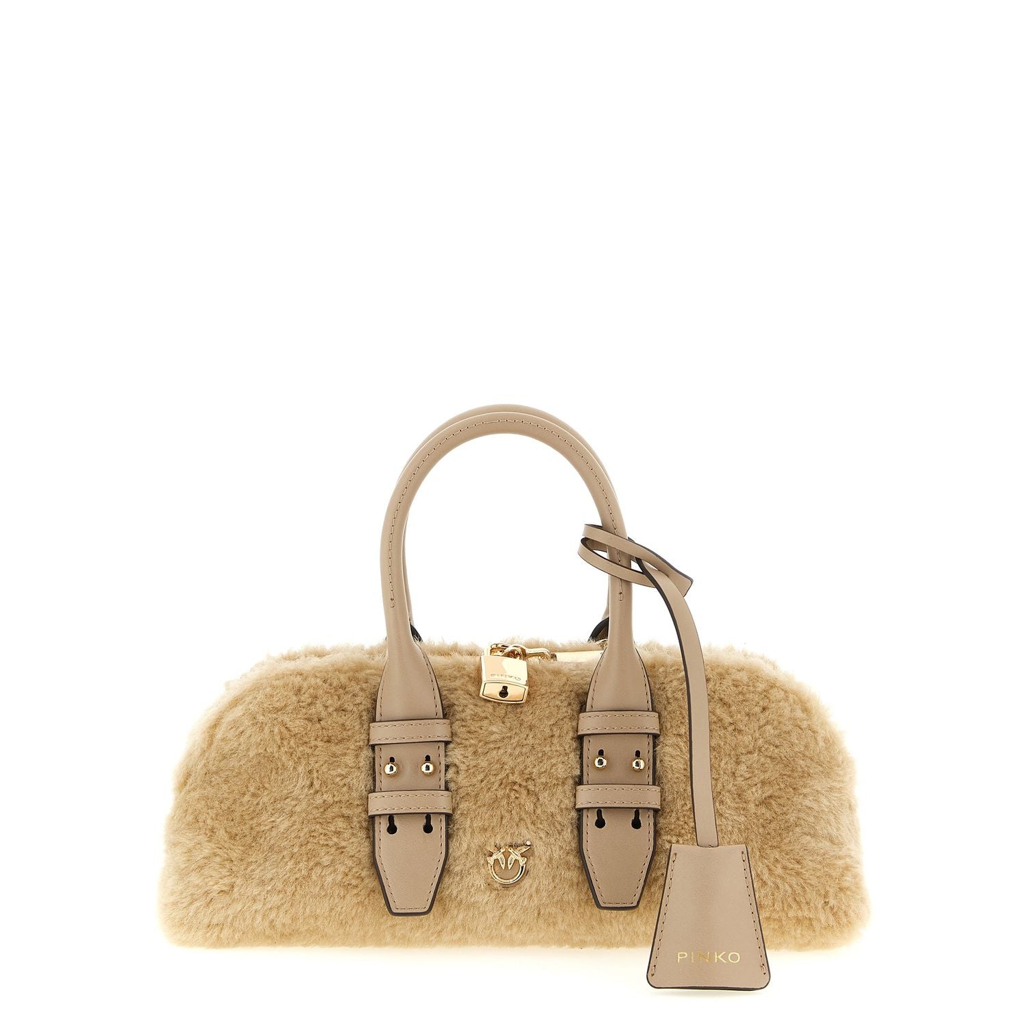 PINKO Gray Polyester Handbag