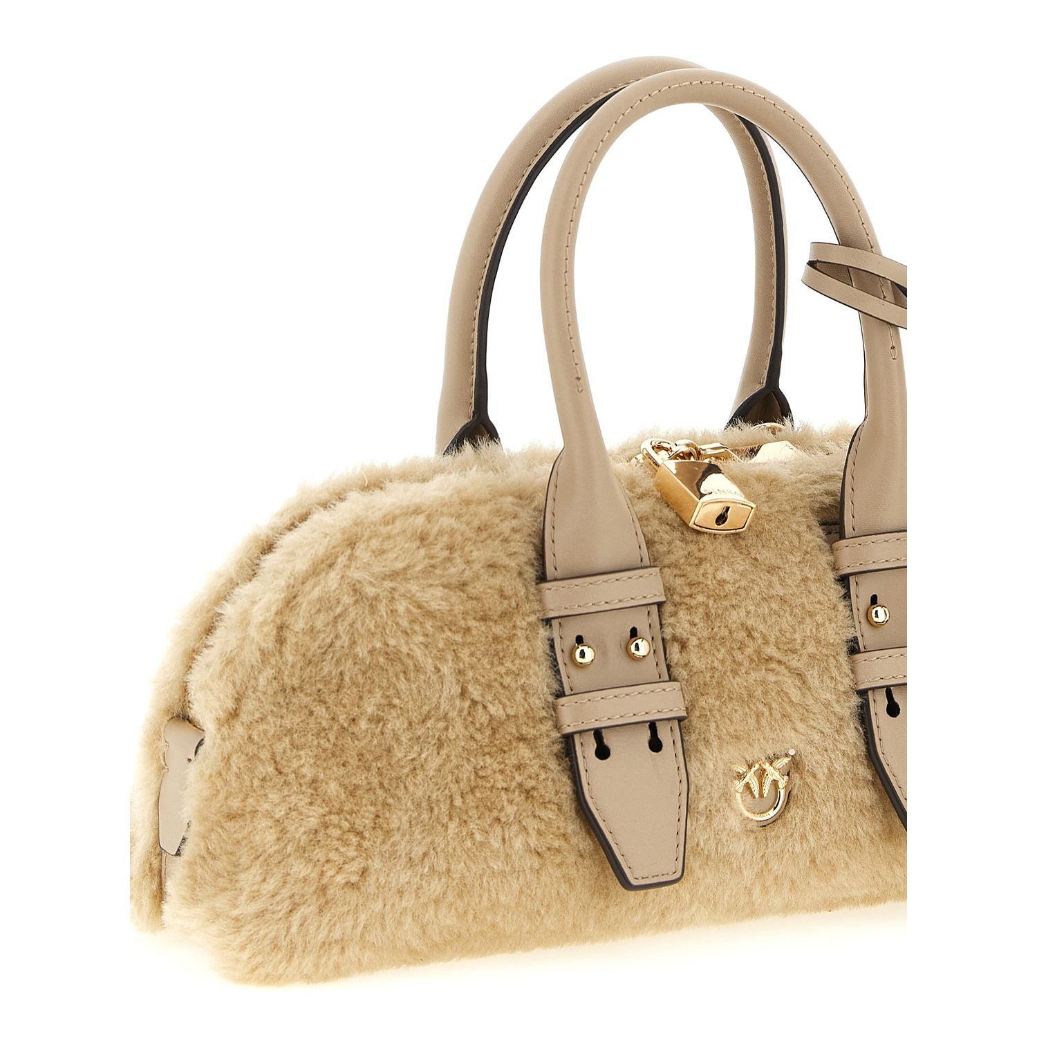 PINKO Gray Polyester Handbag