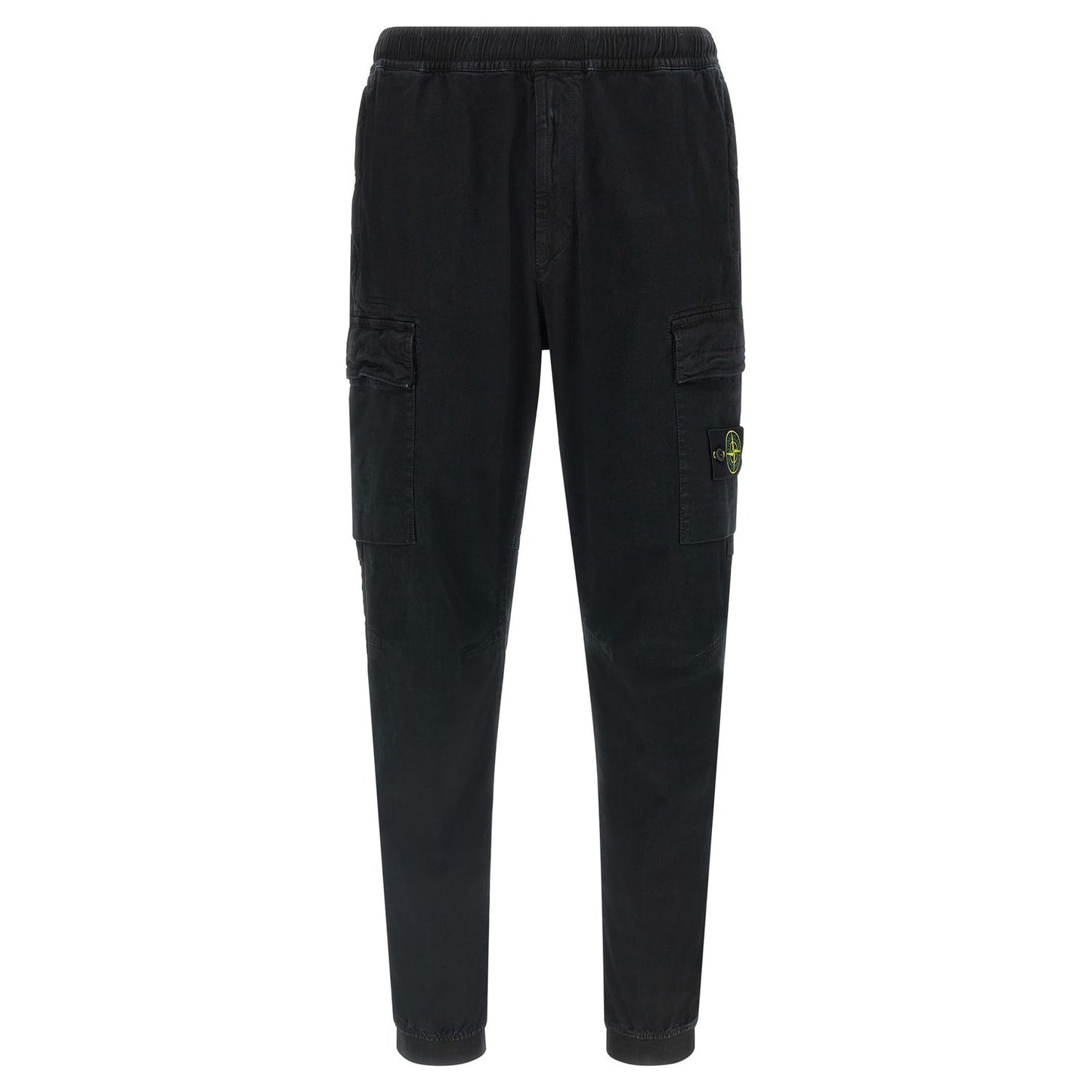 Stone Island Black Cotton Cargo Pants