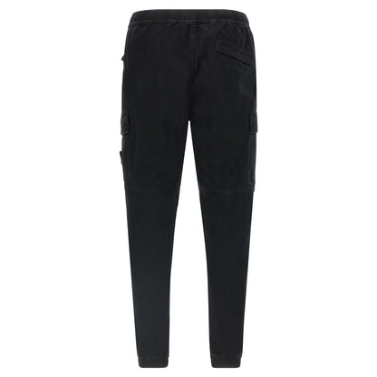 Stone Island Black Cotton Cargo Pants
