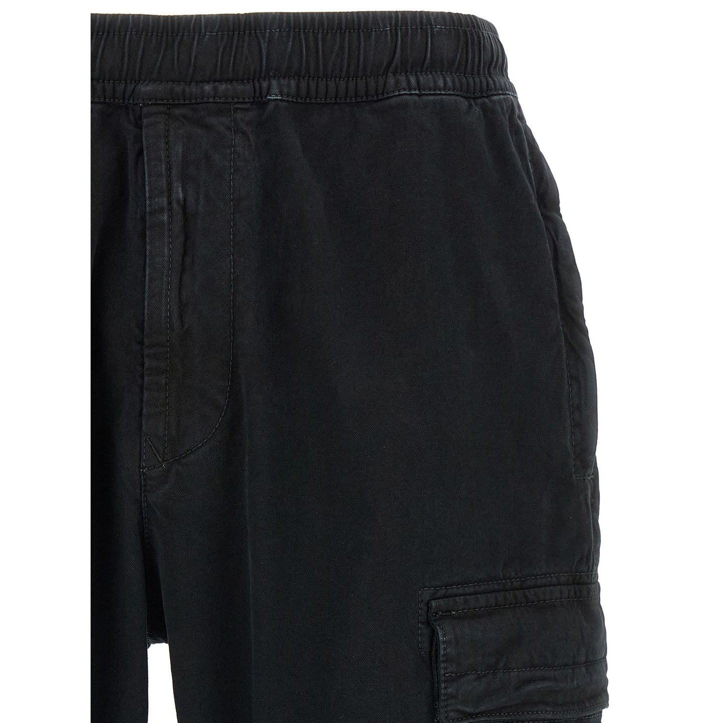 Stone Island Black Cotton Cargo Pants