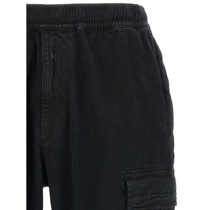 Stone Island Black Cotton Cargo Pants