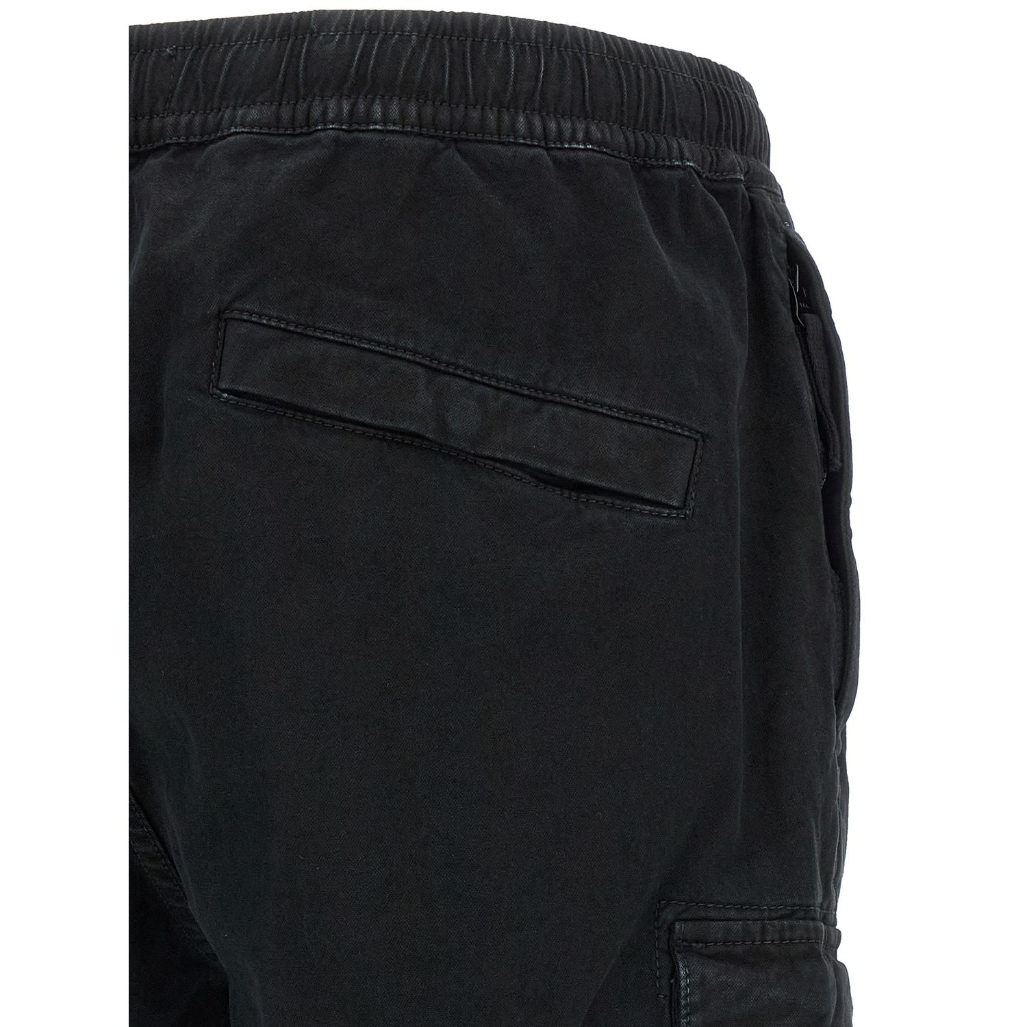 Stone Island Black Cotton Cargo Pants