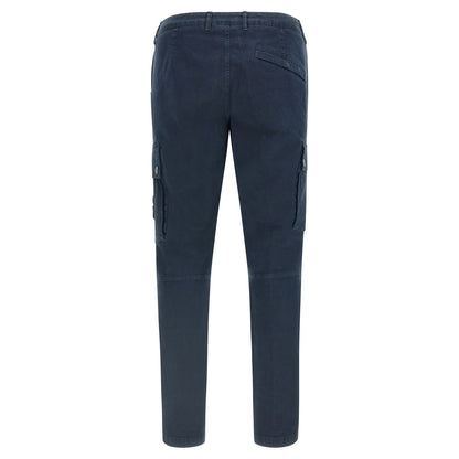 Stone Island Blue Cotton Cargo Pants