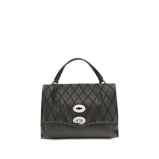 Zanellato Black Calf Leather Bos Taurus Handbag
