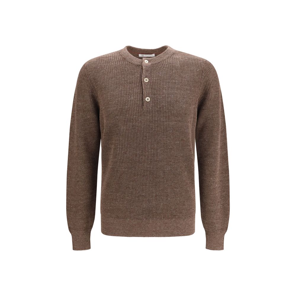 Brunello Cucinelli Brown Linen Sweatshirt