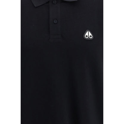 Moose Knuckles Black Cotton Polo Shirt
