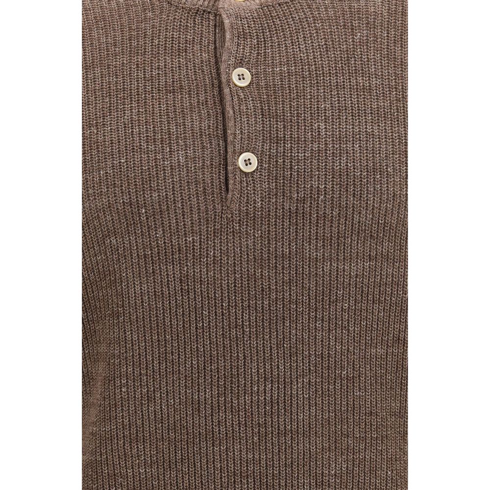 Brunello Cucinelli Brown Linen Sweatshirt