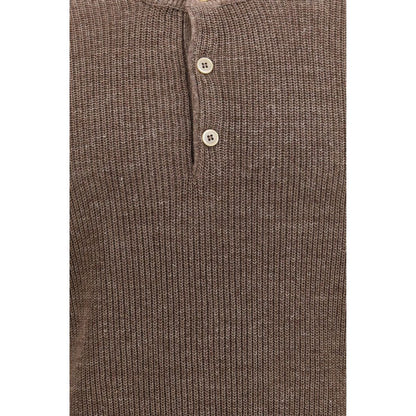 Brunello Cucinelli Brown Linen Sweatshirt
