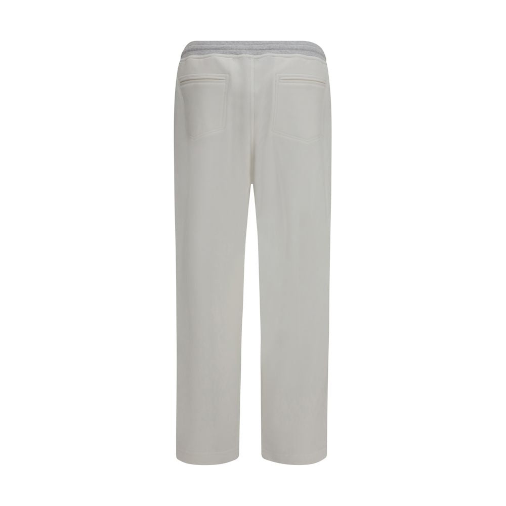 Brunello Cucinelli White Cotton Casual Pants