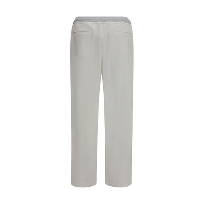 Brunello Cucinelli White Cotton Casual Pants