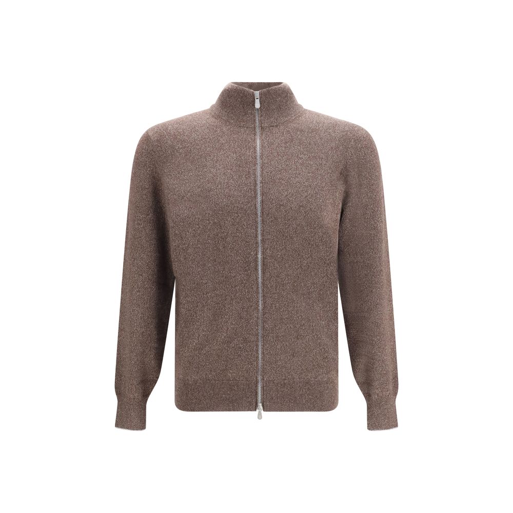 Brunello Cucinelli Brown Cashmere Cardigan