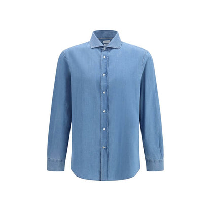 Brunello Cucinelli Blue Denim Shirt