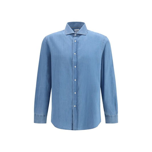 Brunello Cucinelli Blue Denim Shirt