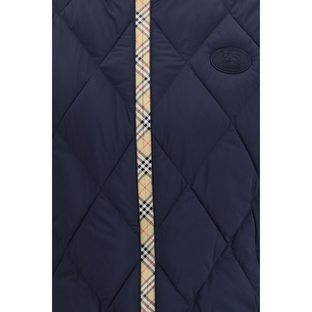 Burberry Blue Polyamide Sleeveless Jacket