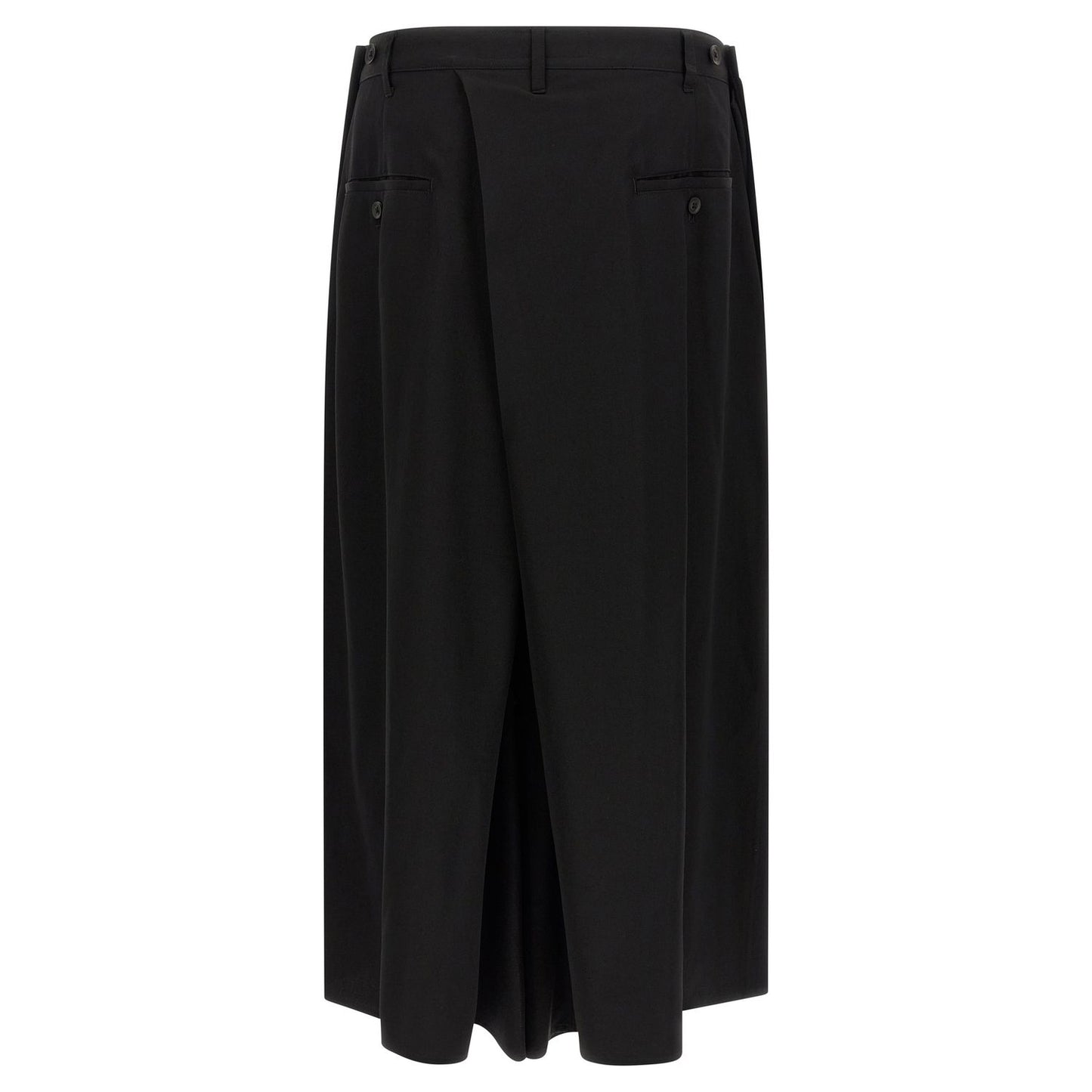 Yohji Yamamoto Black Wool Casual Pants