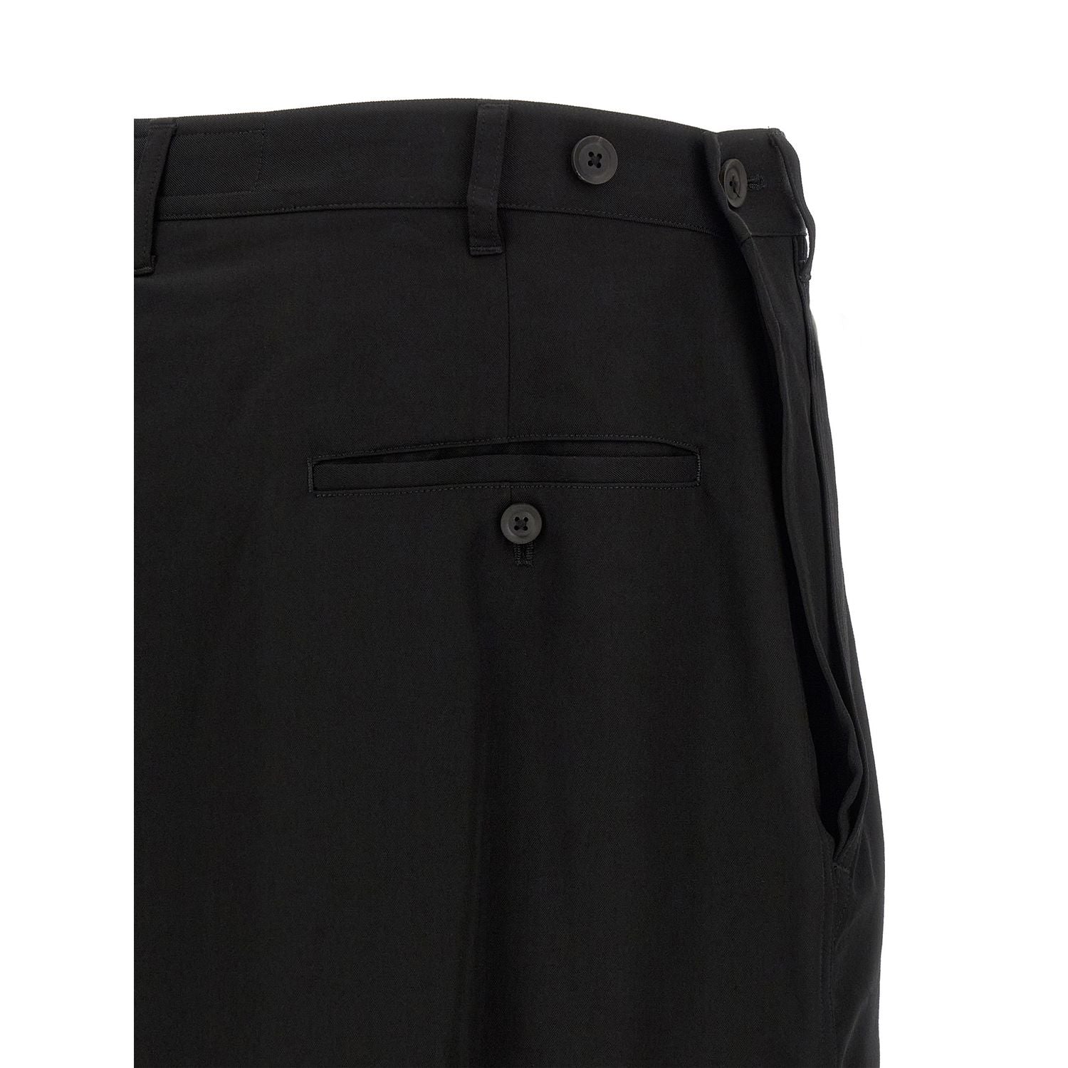 Yohji Yamamoto Black Wool Casual Pants