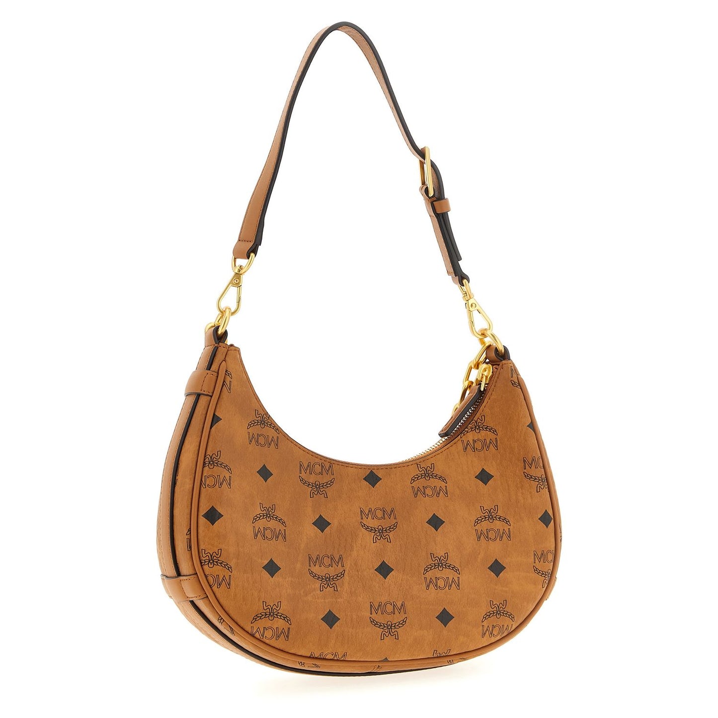 MCM Brown Polyethylene Shoulder Bag