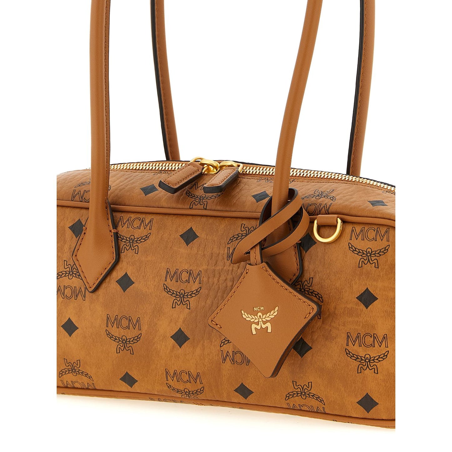 MCM Brown Polyethylene Shoulder Bag