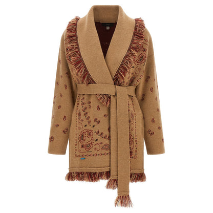 Alanui Beige Cashmere Cardigan
