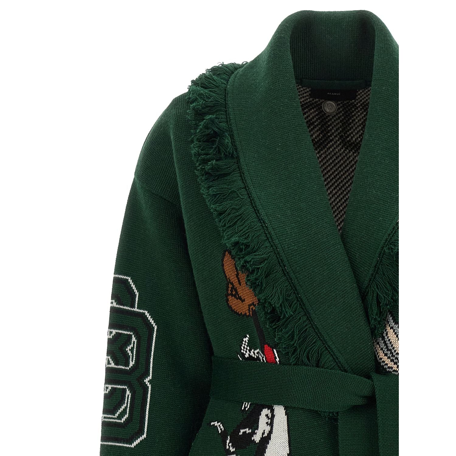 Alanui Bicolor Virgin Wool Cardigan