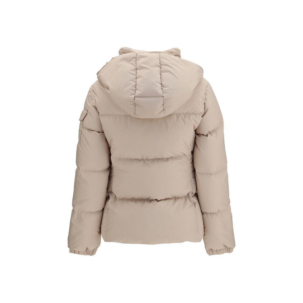 Moncler Beige Goose Down Full-Length Jacket