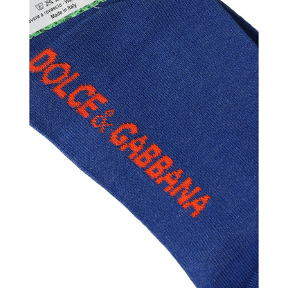 Dolce & Gabbana Men Multicolor Cotton Mid Calf Accessory Socks