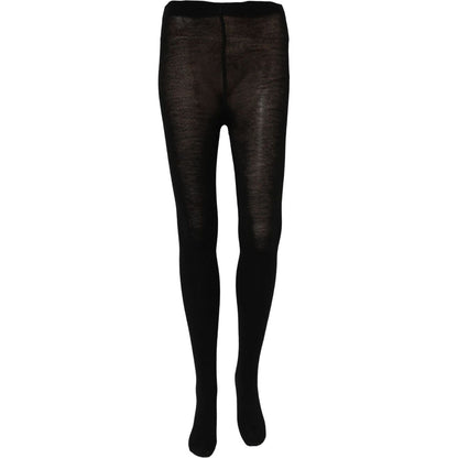 Dolce & Gabbana Black Wool Stretch Tights Stocking Accessory Socks