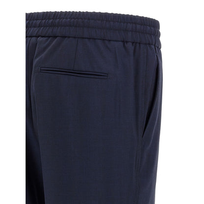 Brioni Blue Wool Casual Pants