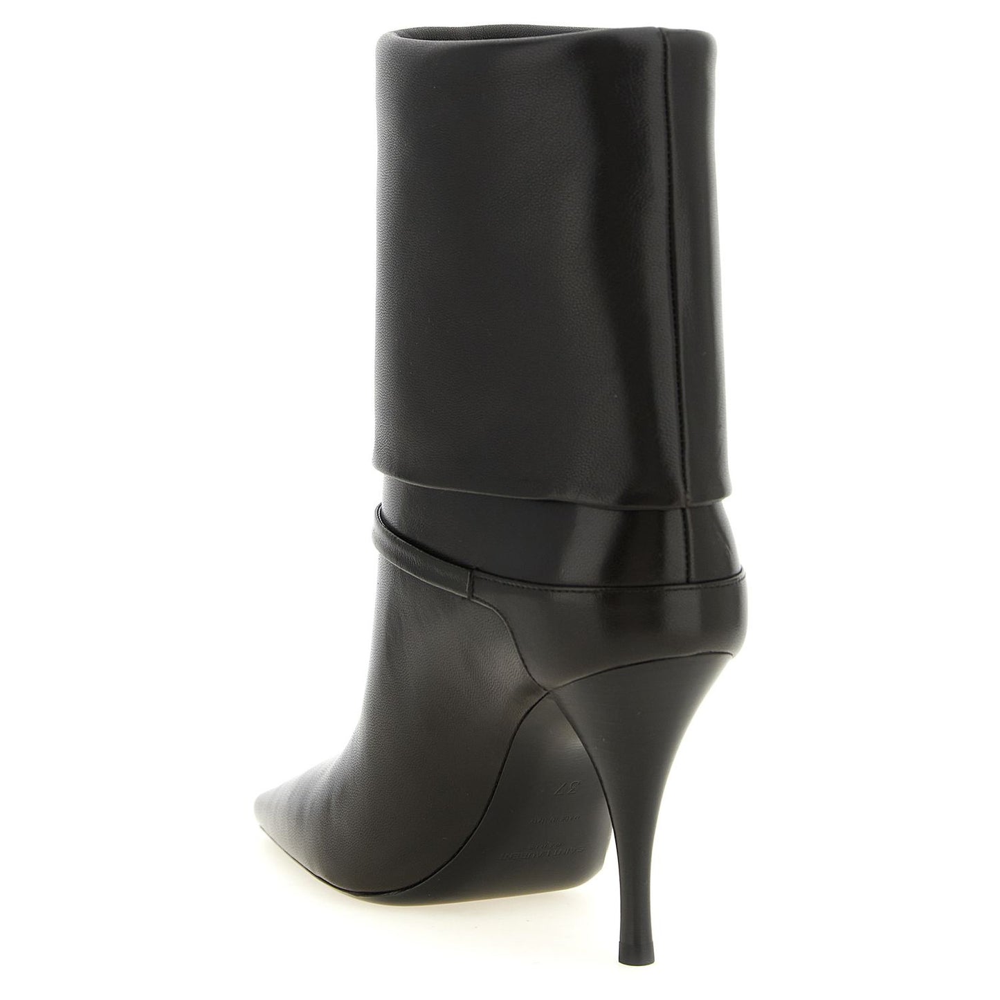 Saint Laurent Brown Lamb Leather Ankle Boots