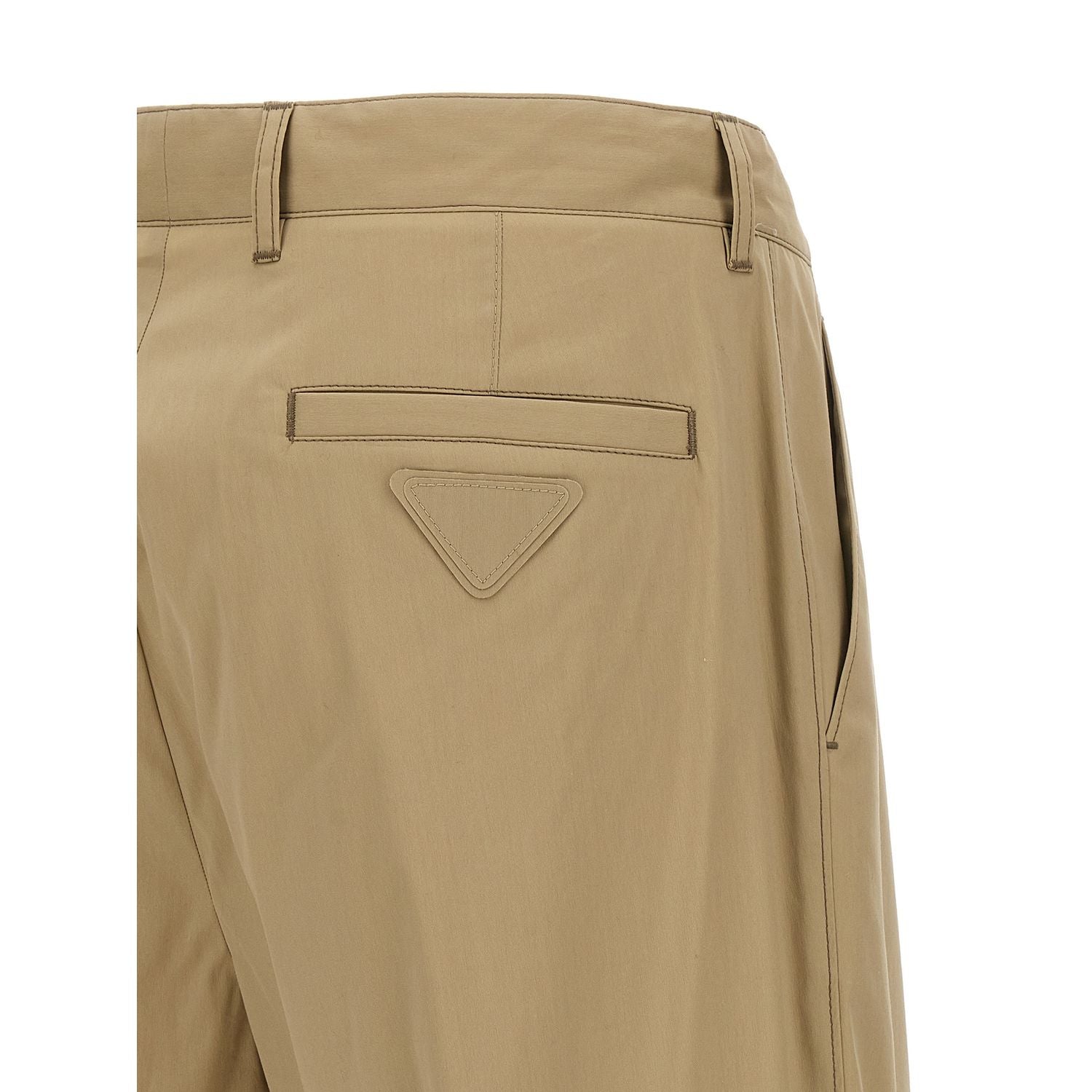 Prada Beige Cotton Casual Pants