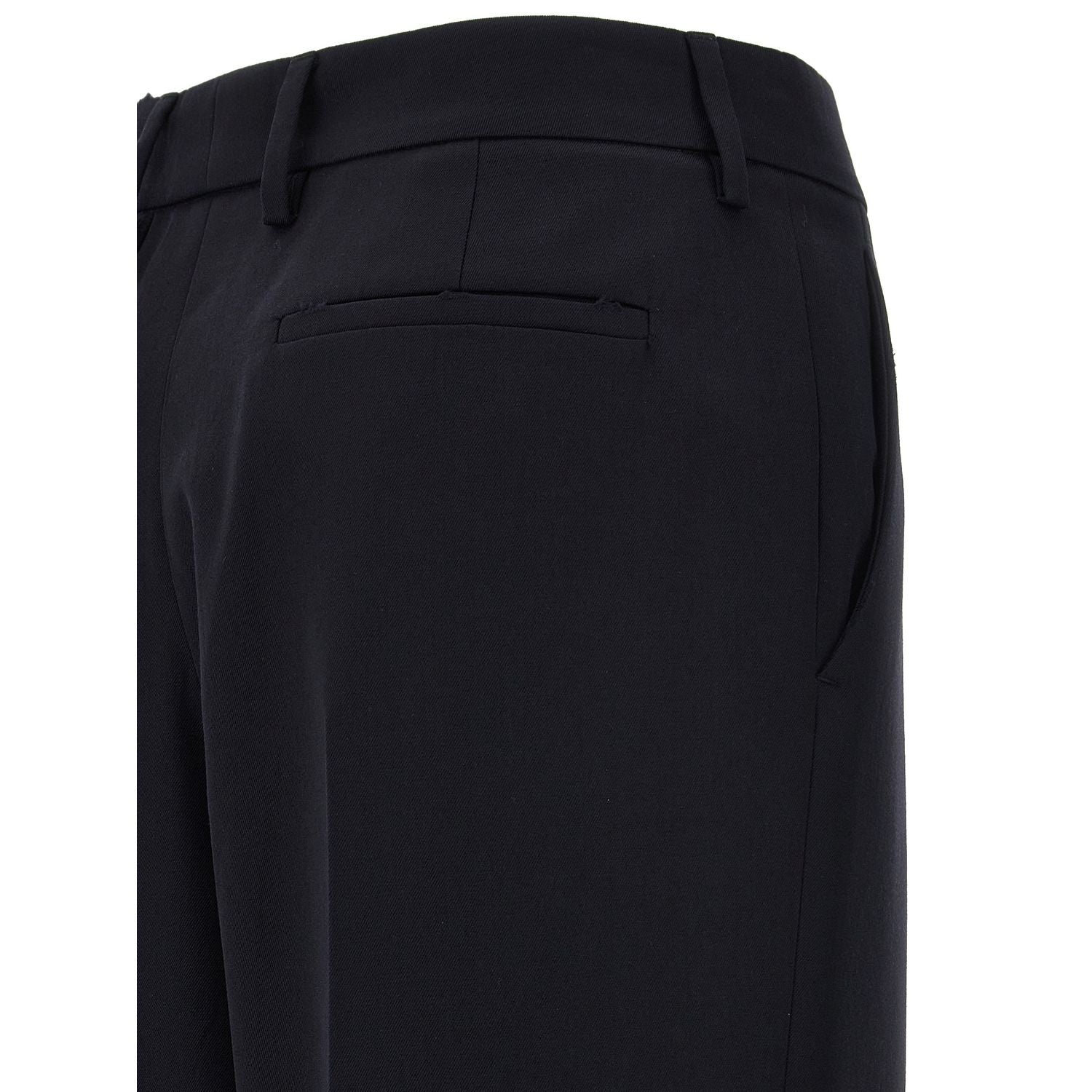 Prada Blue Wool Casual Pants