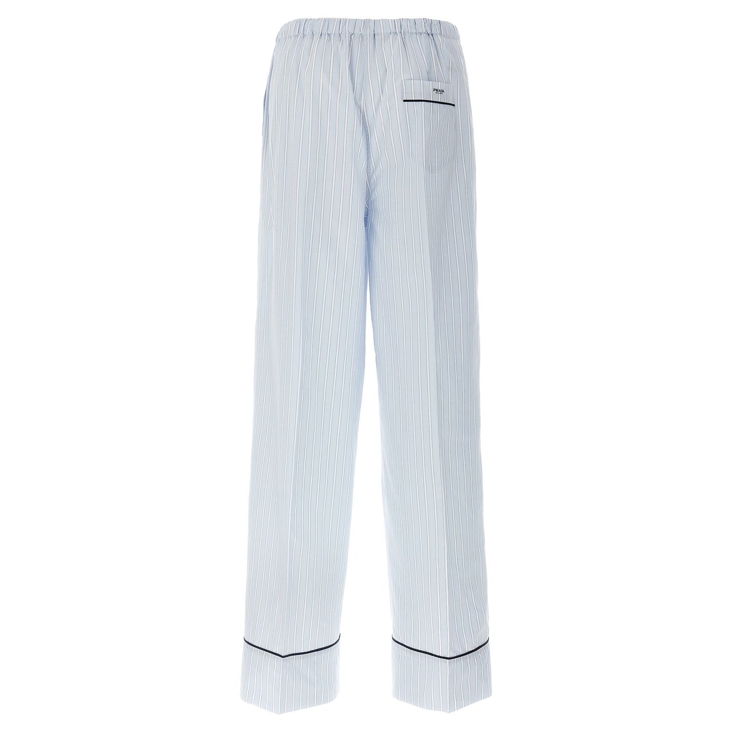Prada Blue Cotton Casual Pants