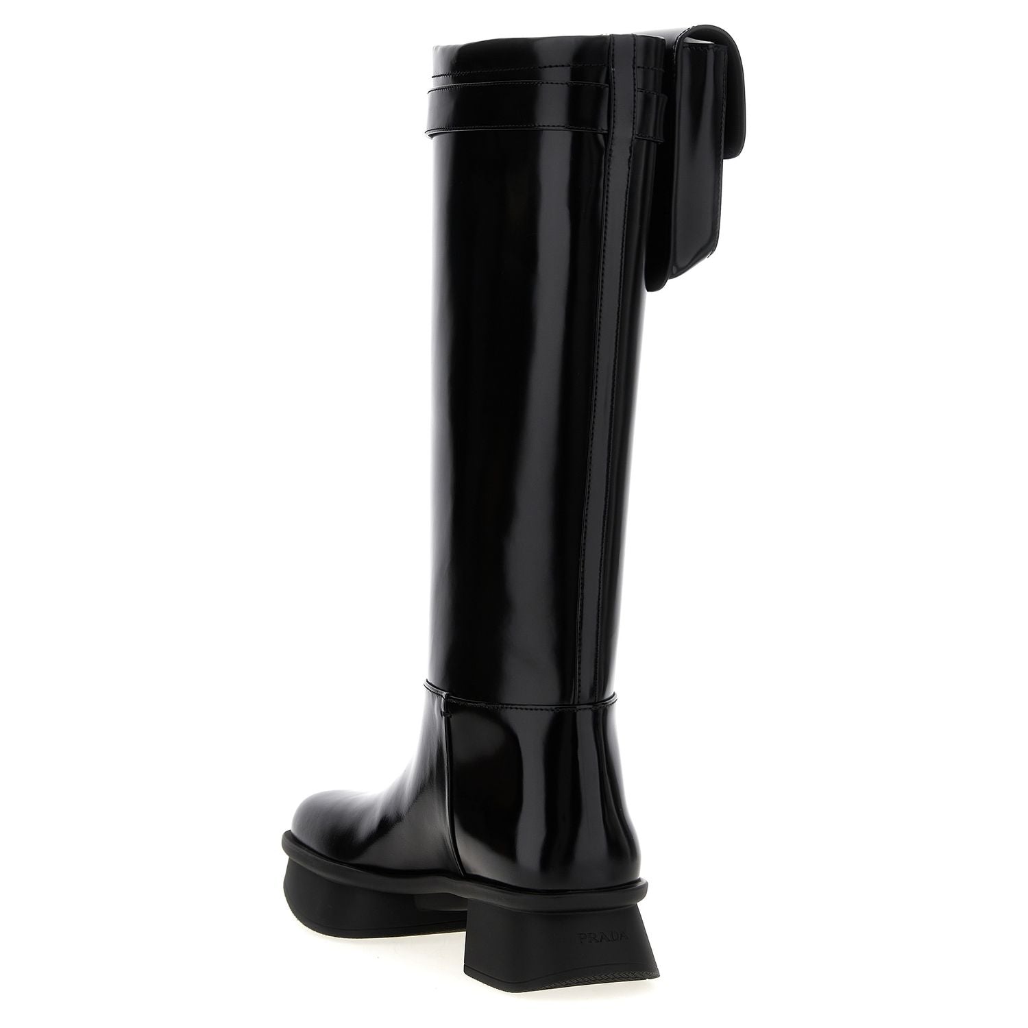 Prada Black Calfskin Over The Knee