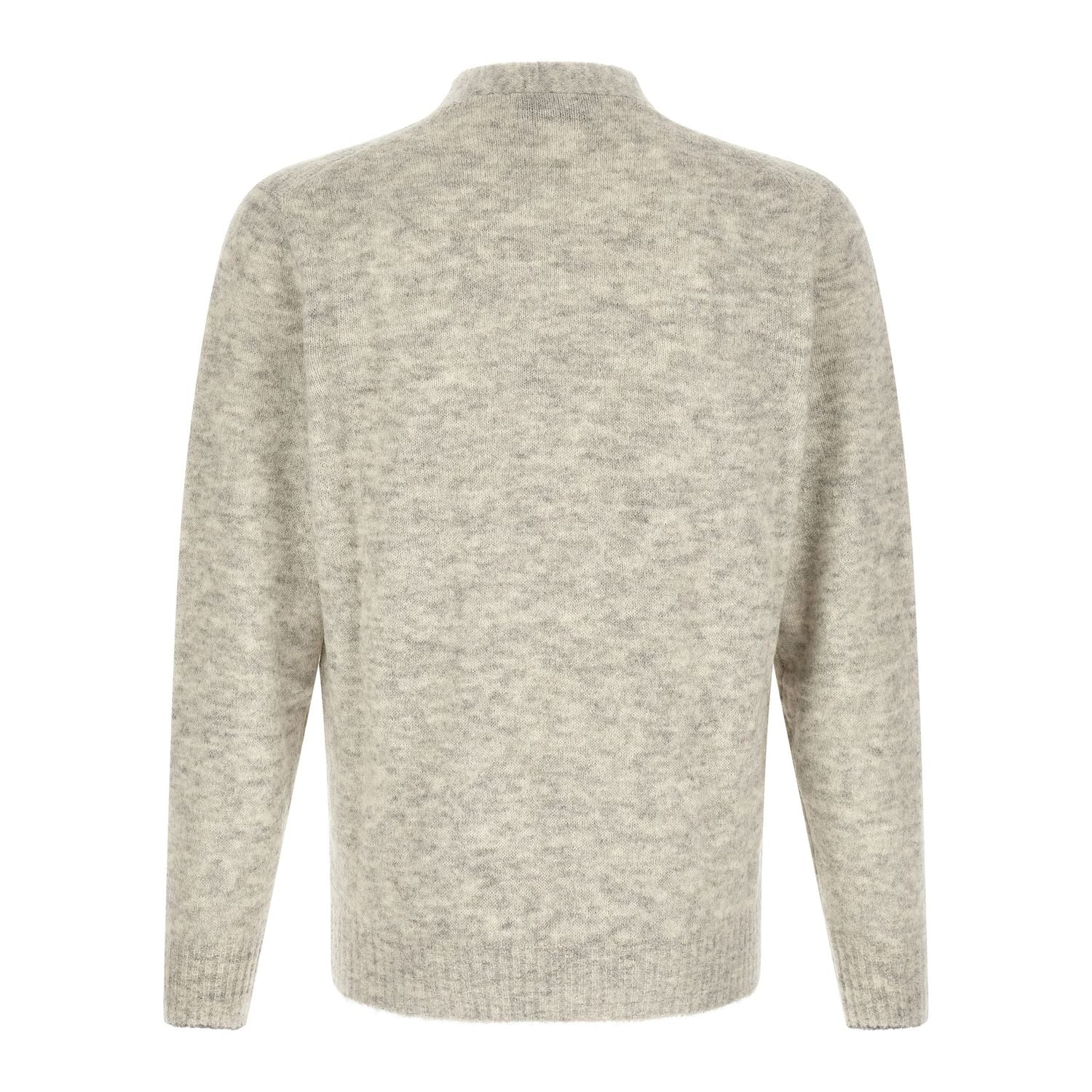 Brunello Cucinelli Gray Alpaca Leather Cardigan