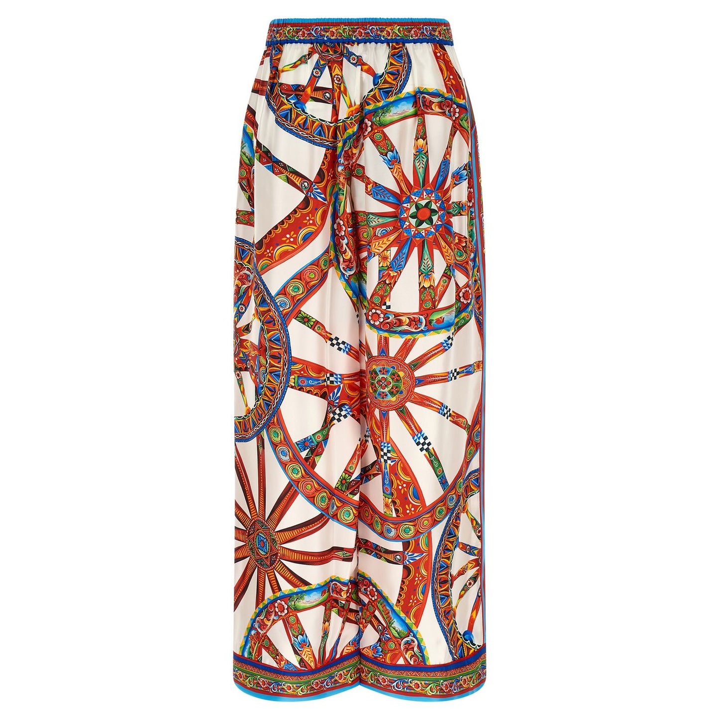 Dolce & Gabbana Multicolor Silk Casual Pants