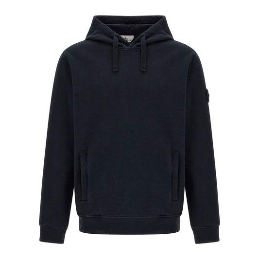 Stone Island Blue Cotton Sweatshirt